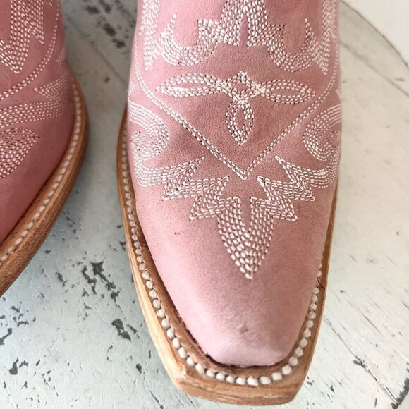 Lane LEXINGTON Over the Knee Womens Cowboy Boots 8.5 Pink Western Cowgirl Tall - Picture 8 of 13